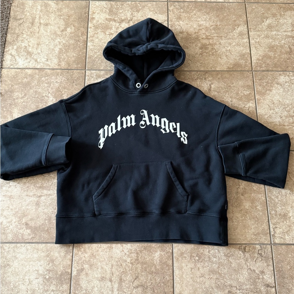 Palm Angels logo print hoodie